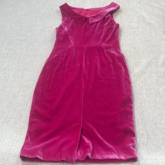 Boden Velvet Martha Midi Dress English Berry Magenta women’s size 4 - Picture 10 of 16